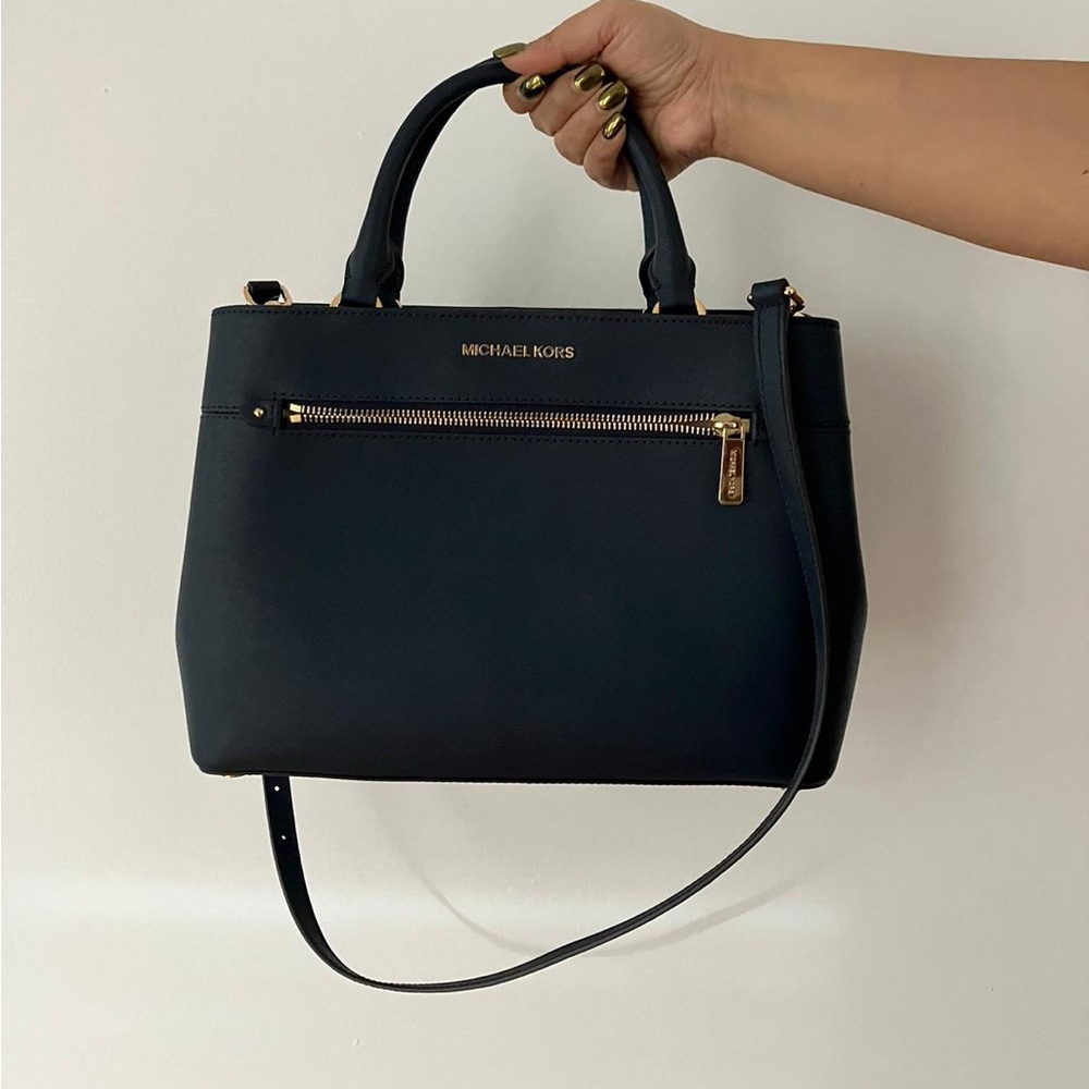 Michael Kors Saffiano Leather Crossbody Hailee Satchel NWT